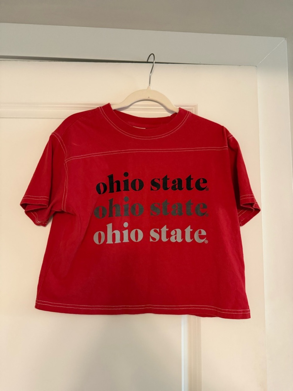 Ohio State Red Graphic Tee - Triple Logo